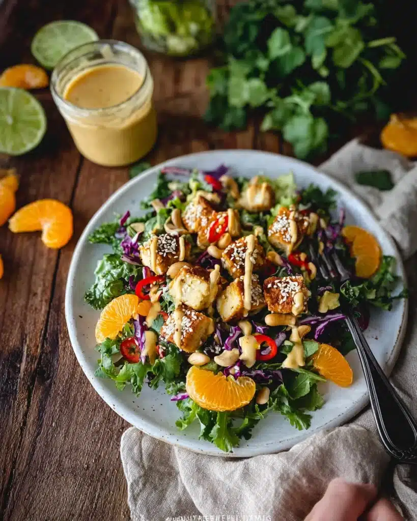 Thai Salad with Sesame-Crusted Tofu Recipe
