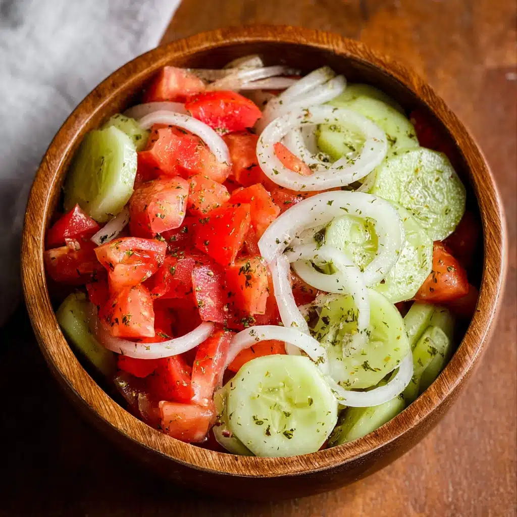 Cucumber, Tomato and Onion Salad Recipe - Recipe Image