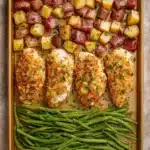 Parmesan Crusted Chicken Sheet Pan Dinner Recipe