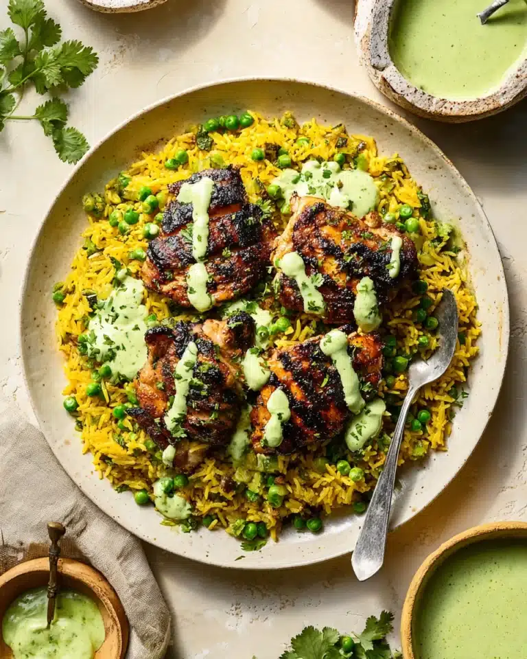 Peruvian Chicken & Rice with Green Sauce Recipe