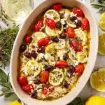Oven-Baked Greek-Inspired Halibut Recipe