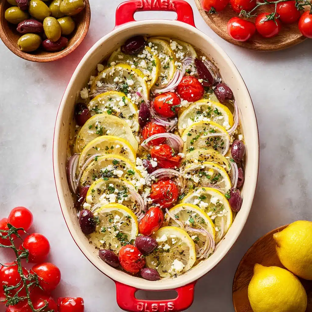 Oven-Baked Greek-Inspired Halibut Recipe - Recipe Image