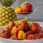 Crockpot Pineapple Barbecue Meatballs Recipe