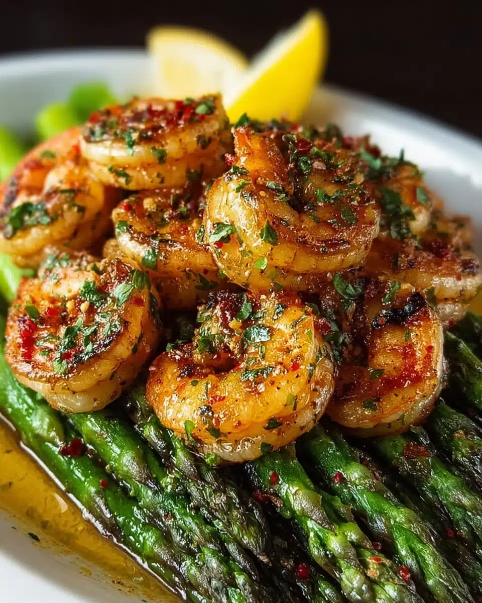 Garlic Butter Shrimp with Asparagus Recipe
