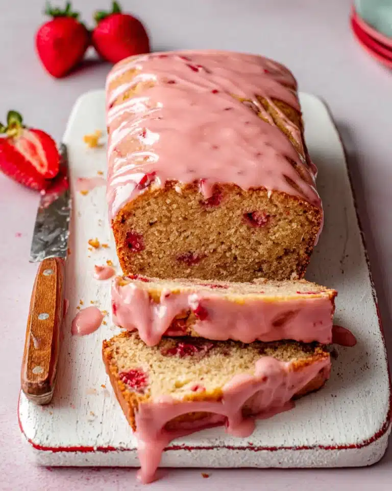 Fresh Strawberry Shortcake Bread with Strawberry Glaze Recipe