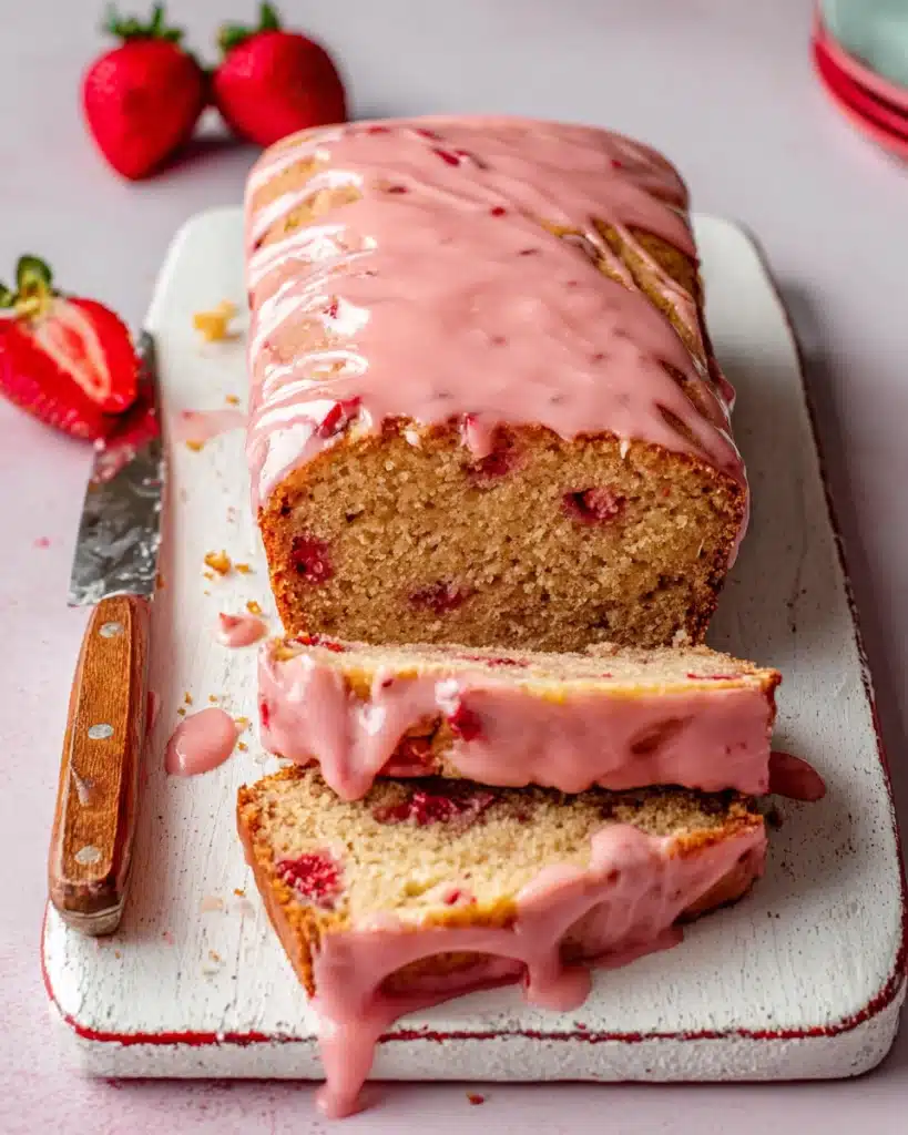 Fresh Strawberry Shortcake Bread with Strawberry Glaze Recipe
