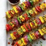 Rainbow Hawaiian Chicken Kabobs Recipe