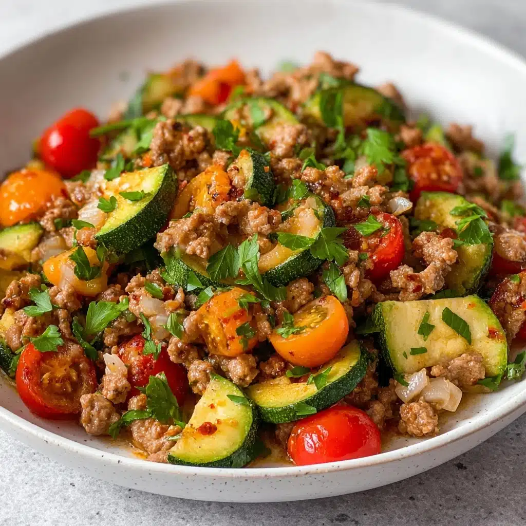 Ground Turkey and Zucchini Skillet Recipe - Recipe Image