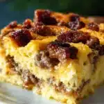 Sausage & Maple Waffle Bake Recipe