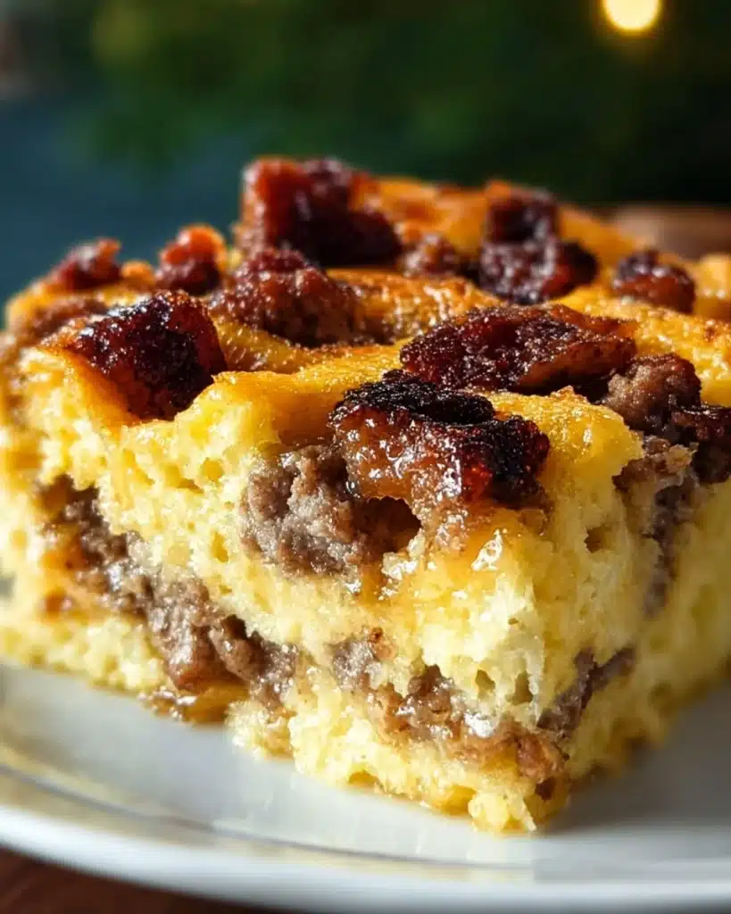 Sausage & Maple Waffle Bake Recipe