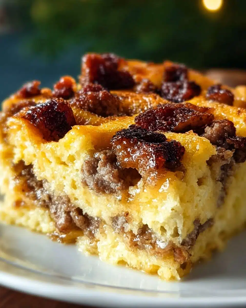 Sausage & Maple Waffle Bake Recipe