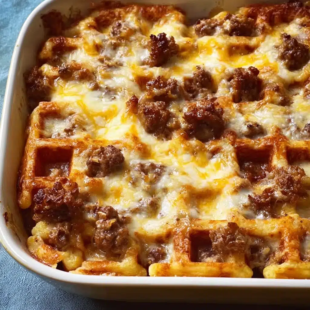 Sausage & Maple Waffle Bake Recipe - Recipe Image