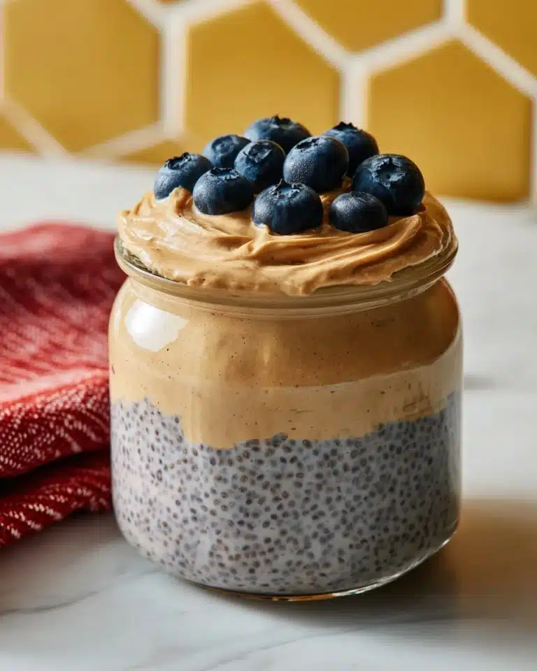 High-Protein Blueberry & Peanut Butter Chia Pudding Recipe
