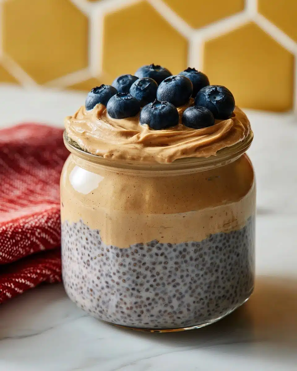 High-Protein Blueberry & Peanut Butter Chia Pudding Recipe