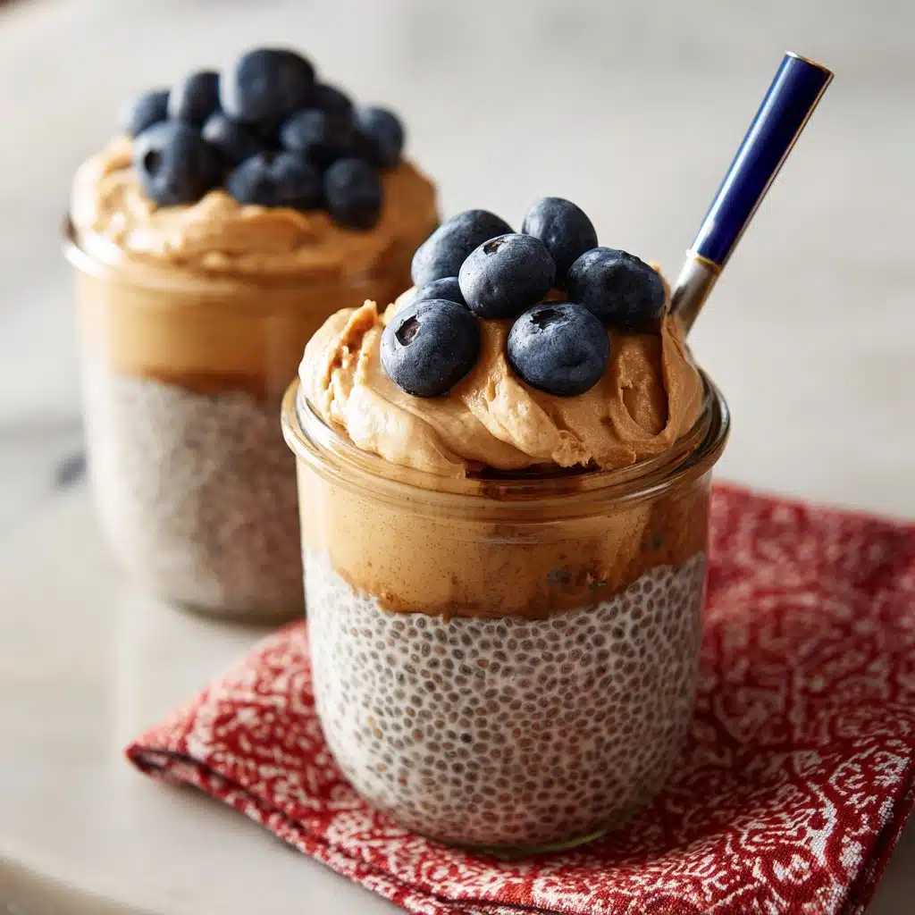 High-Protein Blueberry & Peanut Butter Chia Pudding Recipe - Recipe Image