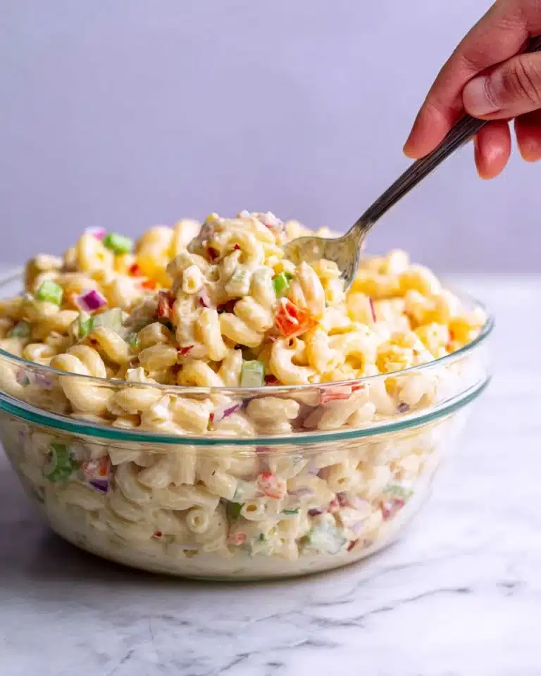 Perfect Creamy Macaroni Pasta Salad Recipe