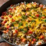 Ground Beef and Rice Skillet Dinner Recipe