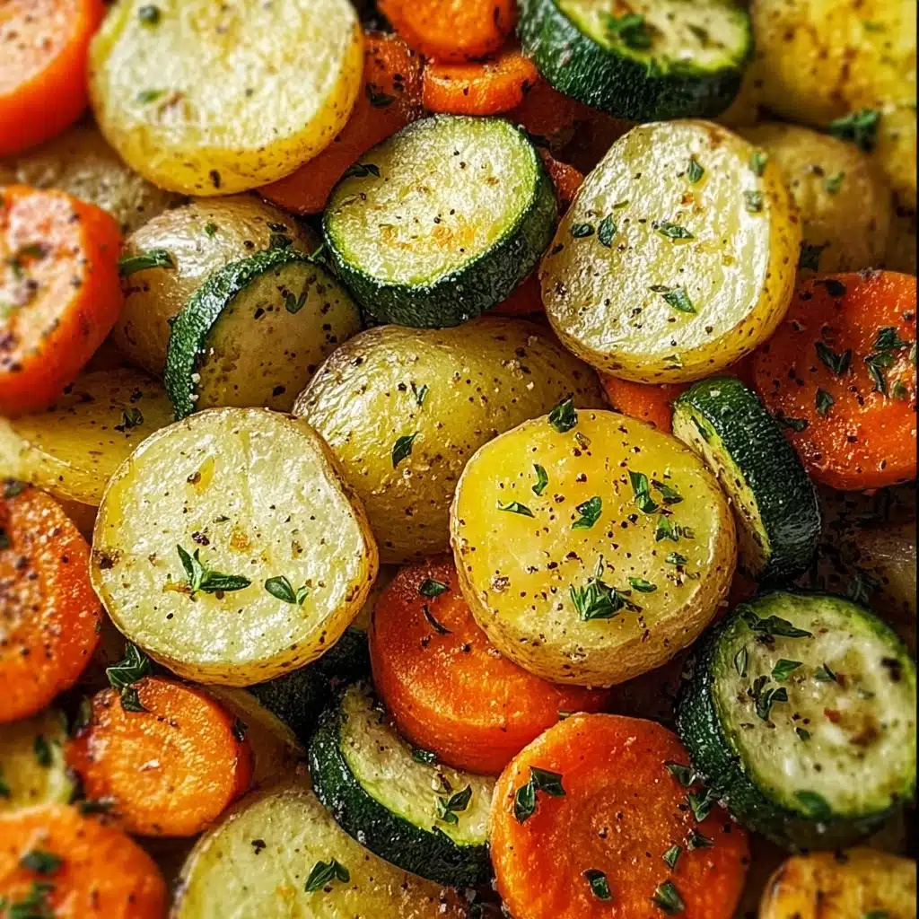 Garlic Herb Roasted Potatoes Carrots and Zucchini Recipe - Recipe Image