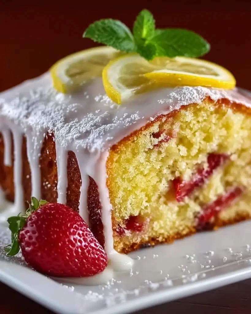 Strawberry Lemonade Pound Cake Recipe