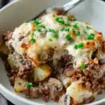Mushroom Cheeseburger Casserole Recipe