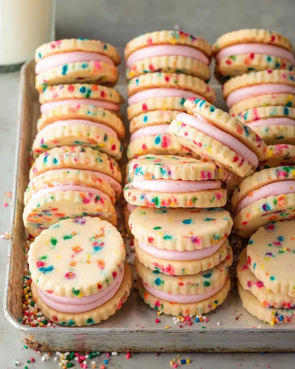 Funfetti Shortbread Sandwich Cookies Recipe