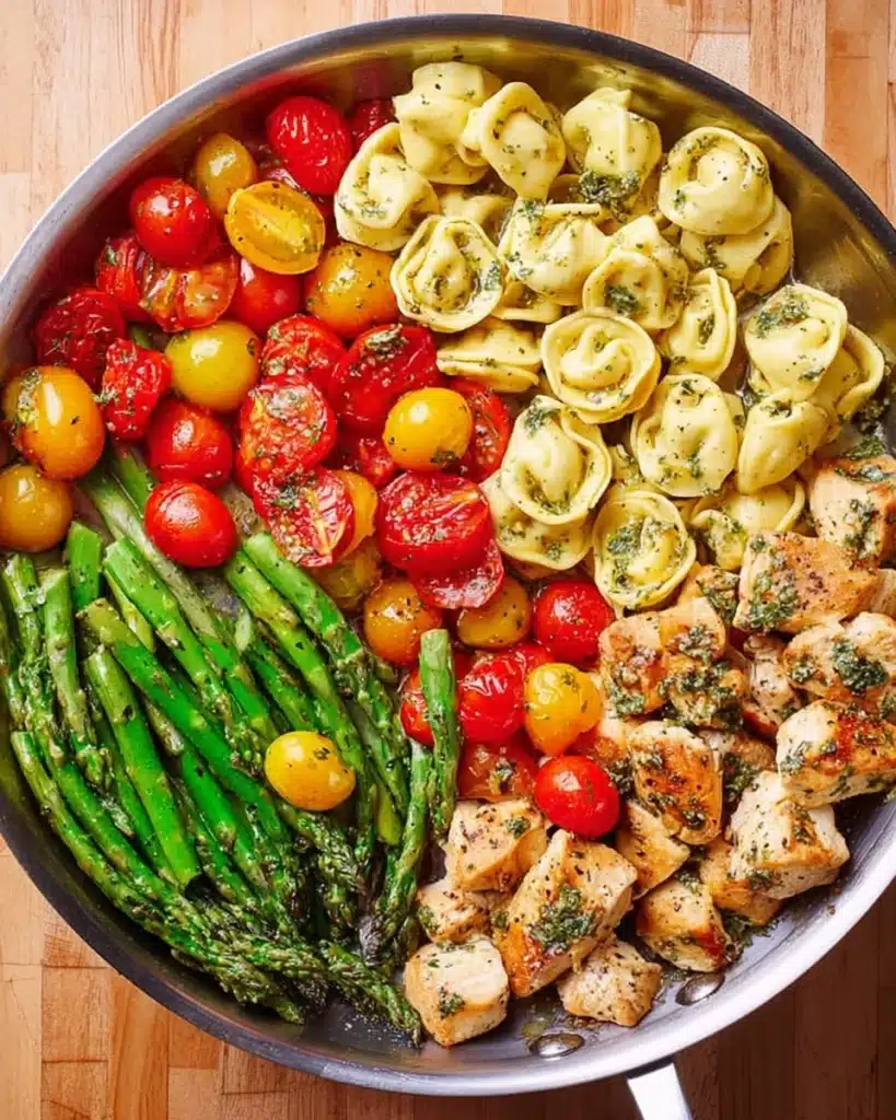 Pesto Chicken Tortellini and Veggies Recipe
