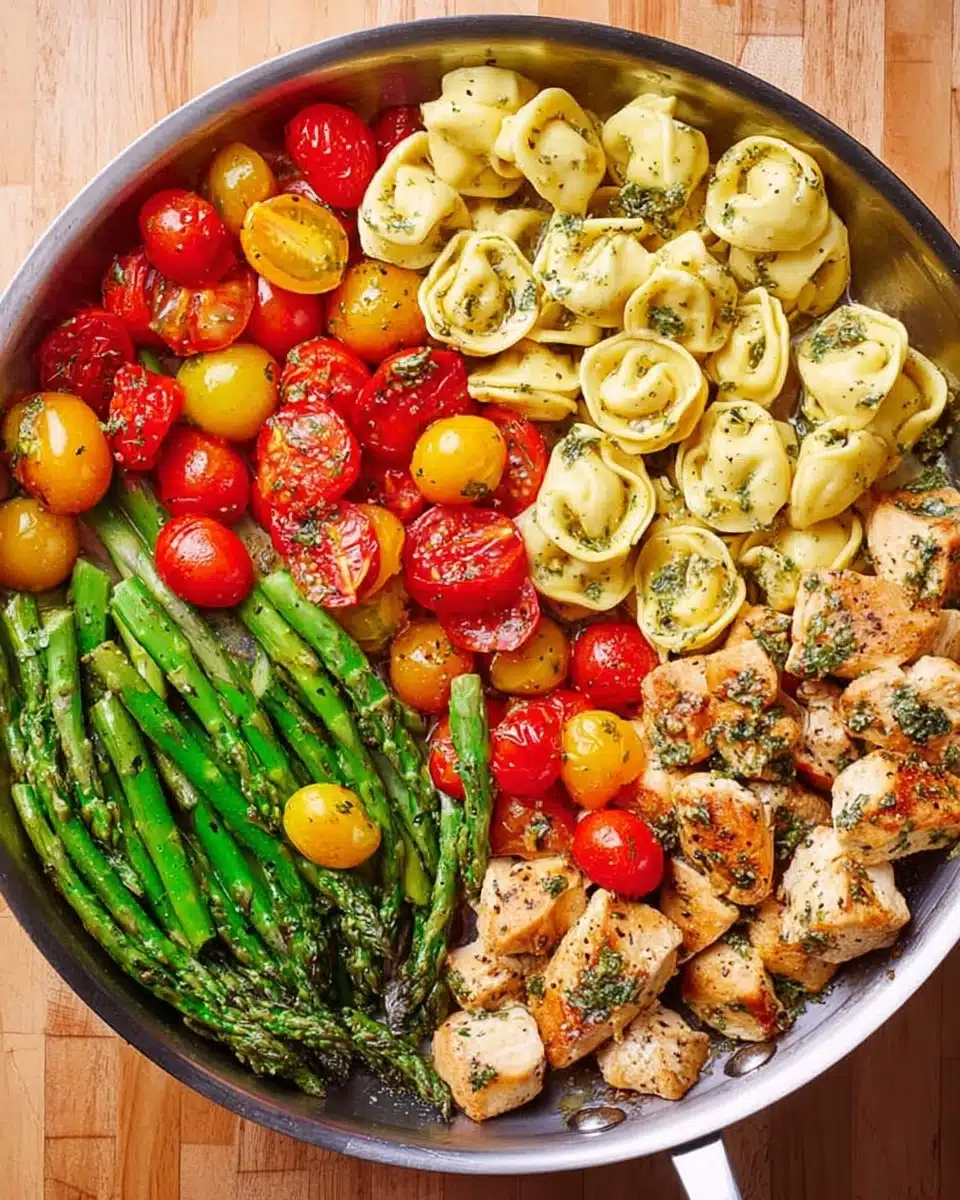 Pesto Chicken Tortellini and Veggies Recipe