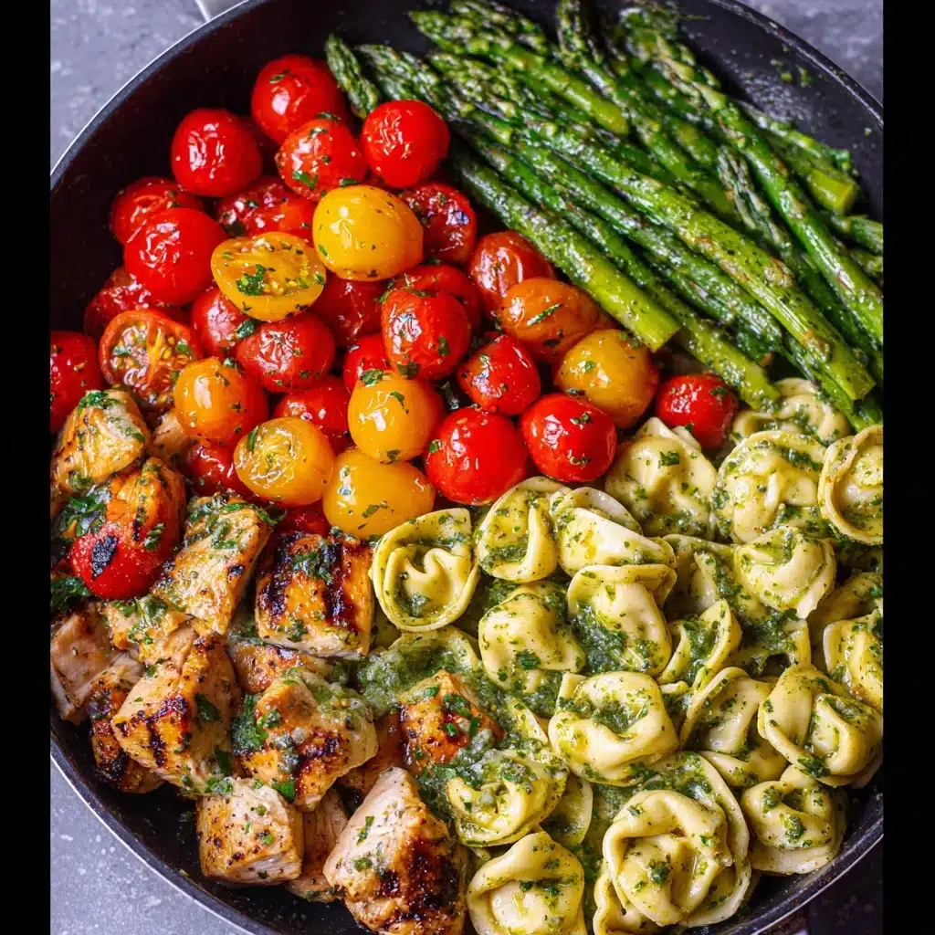 Pesto Chicken Tortellini and Veggies Recipe - Recipe Image