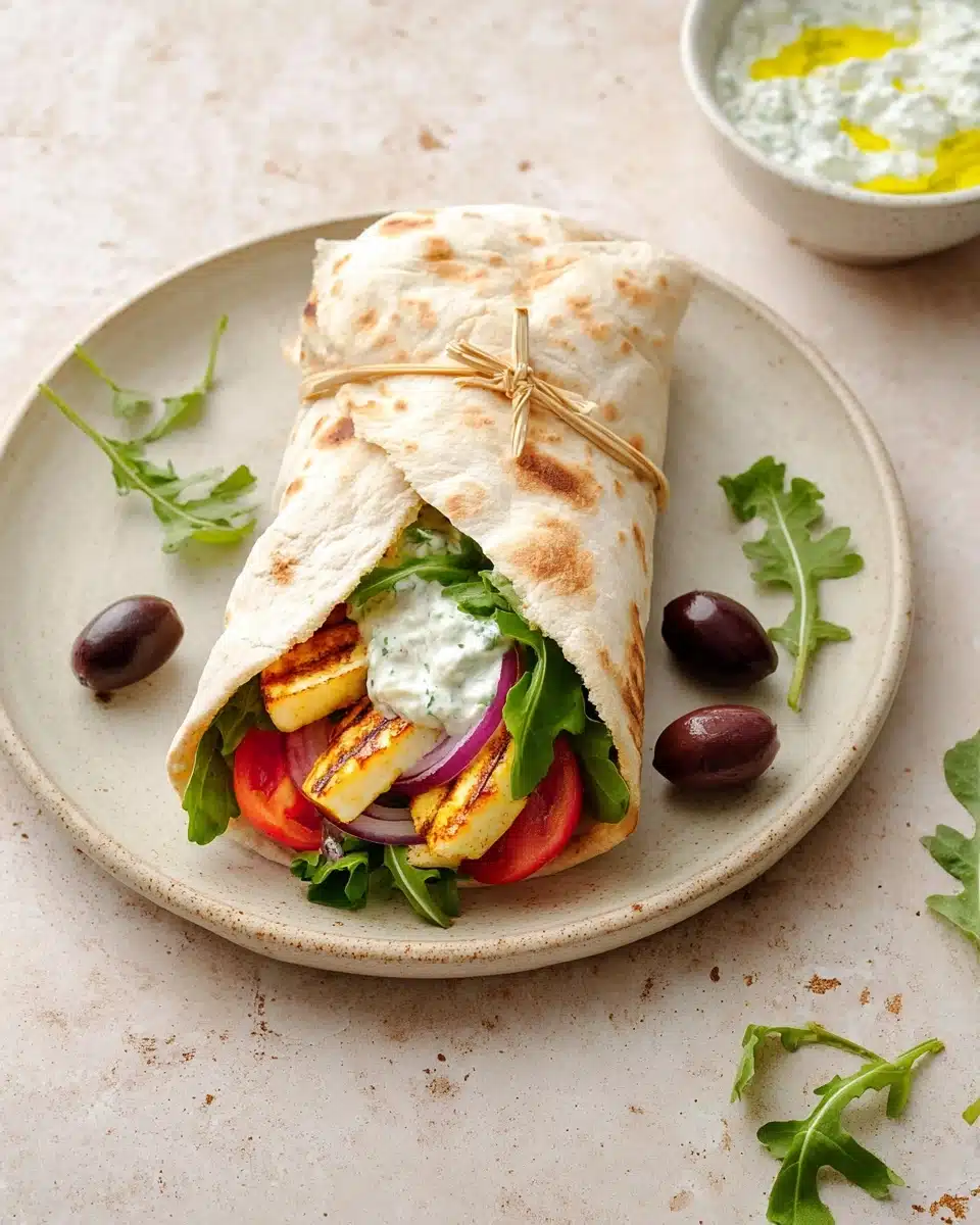 Halloumiwrap med tzatziki Recipe