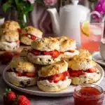 Sourdough Scones with Rhubarb and Strawberry Compote Recipe