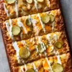 Creamy Garlic Dill Pickle Pizza Recipe