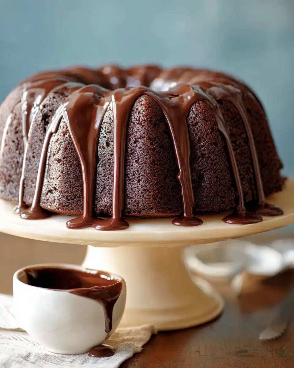 Chocolate Fudge Sour Cream Bundt Cake Recipe