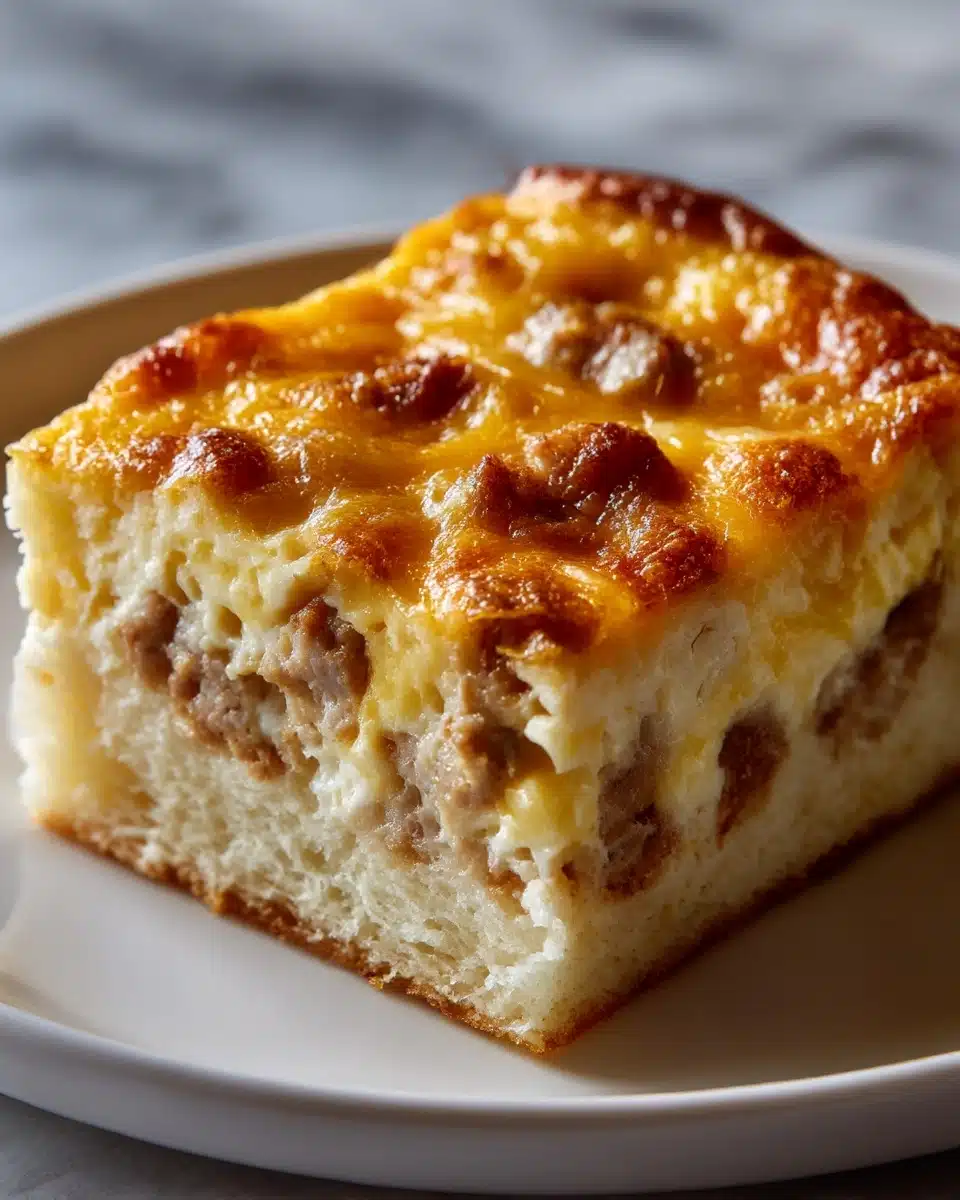 Easy Sausage Egg Biscuit Casserole Recipe