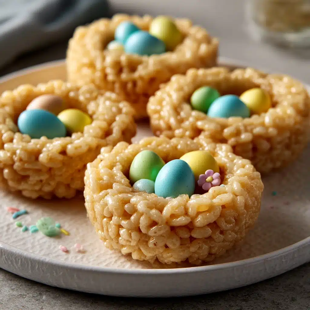 Easter Rice Krispie & Chocolate Mini Egg Nests Recipe - Recipe Image