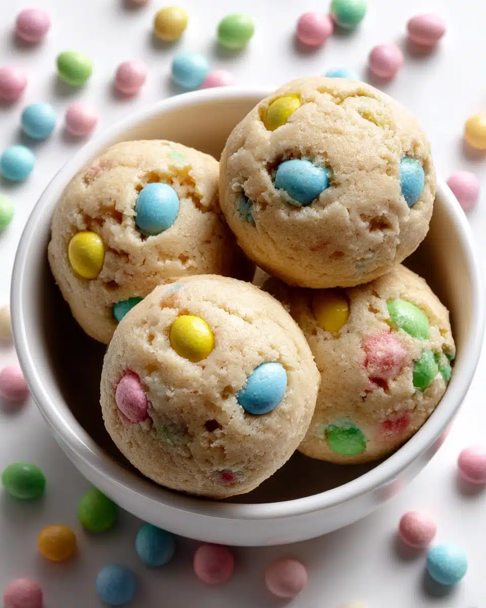 No-Bake Mini Egg Cookie Dough Balls Recipe