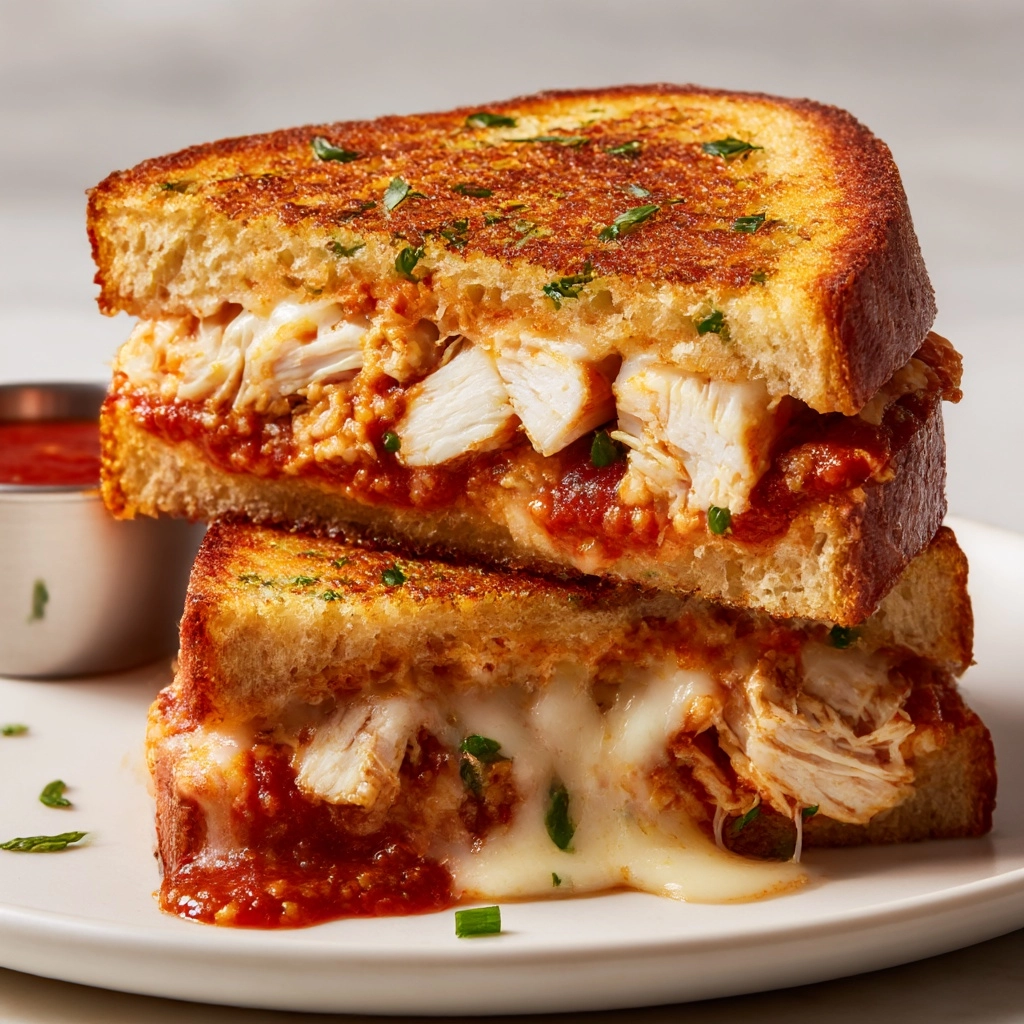 Lazy Chicken Parmesan Grilled Cheese Recipe - Recipe Image
