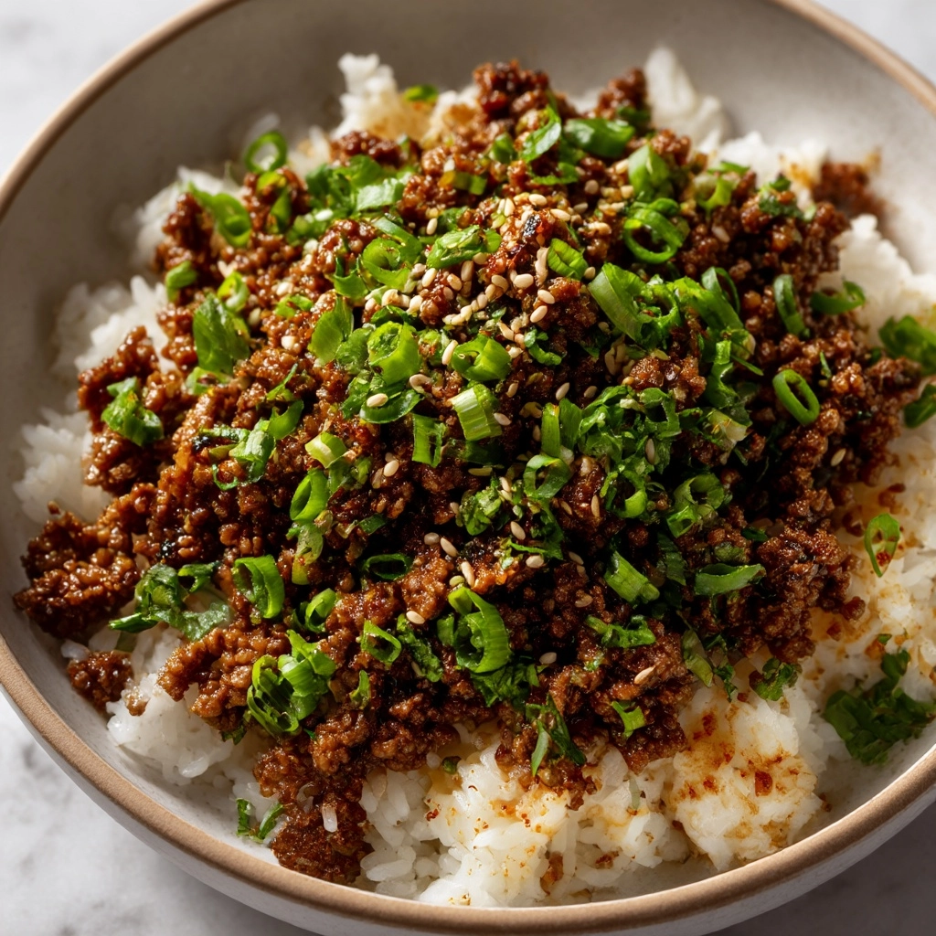 Delicious Korean Ground Beef Bowl Recipe - Recipe Image