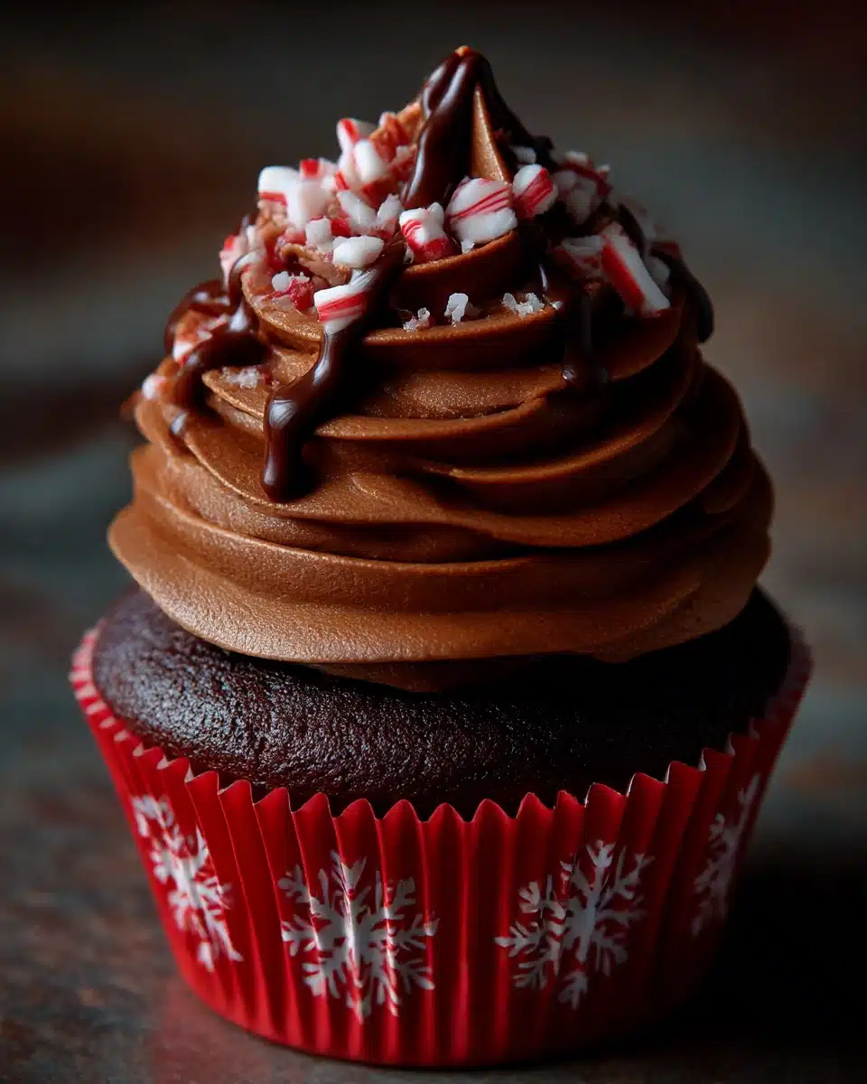 Peppermint Mocha Chocolate Cupcakes Recipe