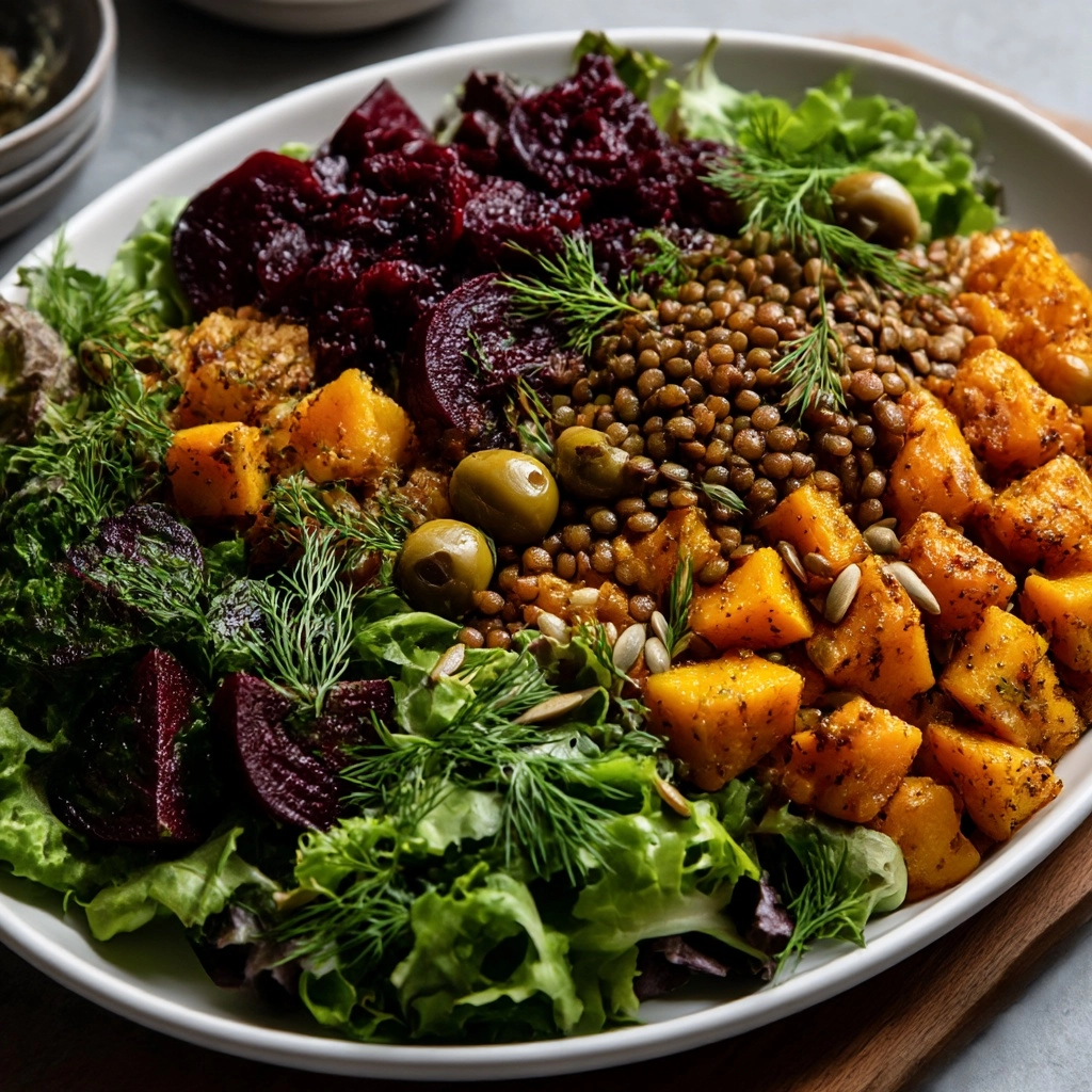 Autumn Roasted Vegetable Salad Recipe - Recipe Image