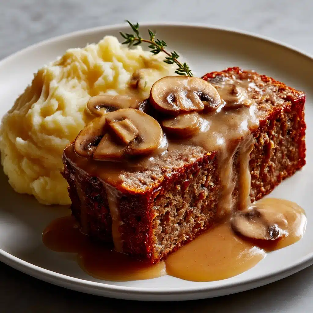 Meatloaf with Mushroom Gravy Recipe - Recipe Image