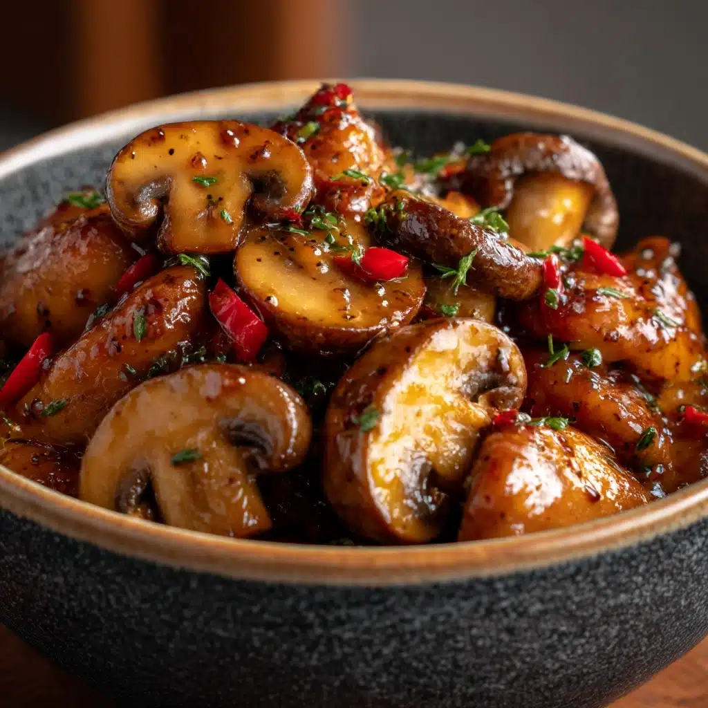 Black Pepper Chicken with Mushrooms Recipe - Recipe Image