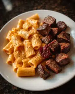 Cajun Steak Cheesy Rigatoni Parmesan Recipe