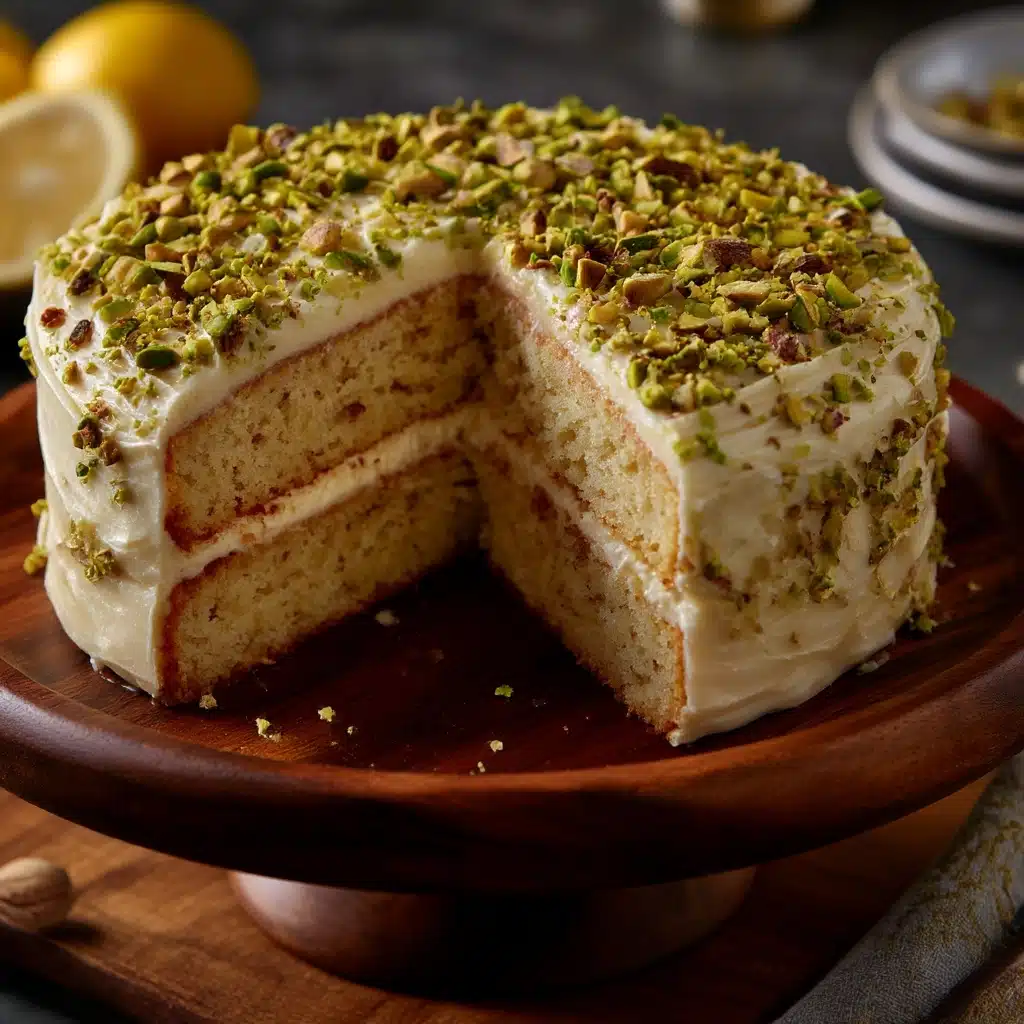 Zesty Lemon Pistachio Cake Recipe - Recipe Image