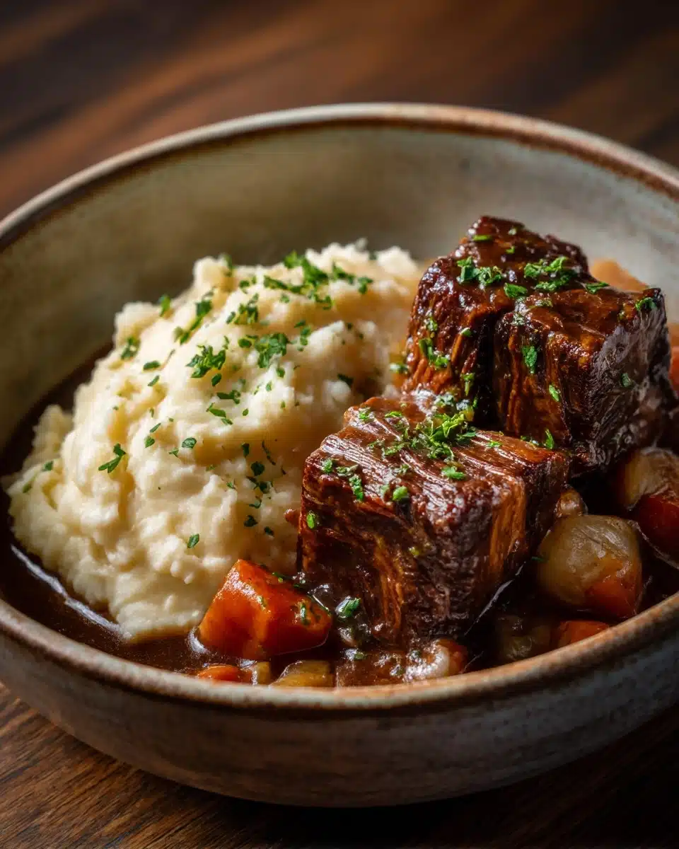 Savory Braised Short Ribs with a French Twist Recipe