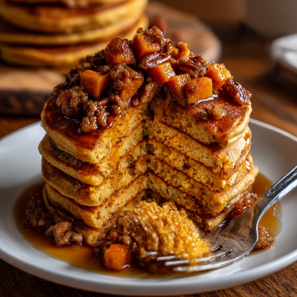 Butternut Squash Pecan Pancakes Recipe - Recipe Image