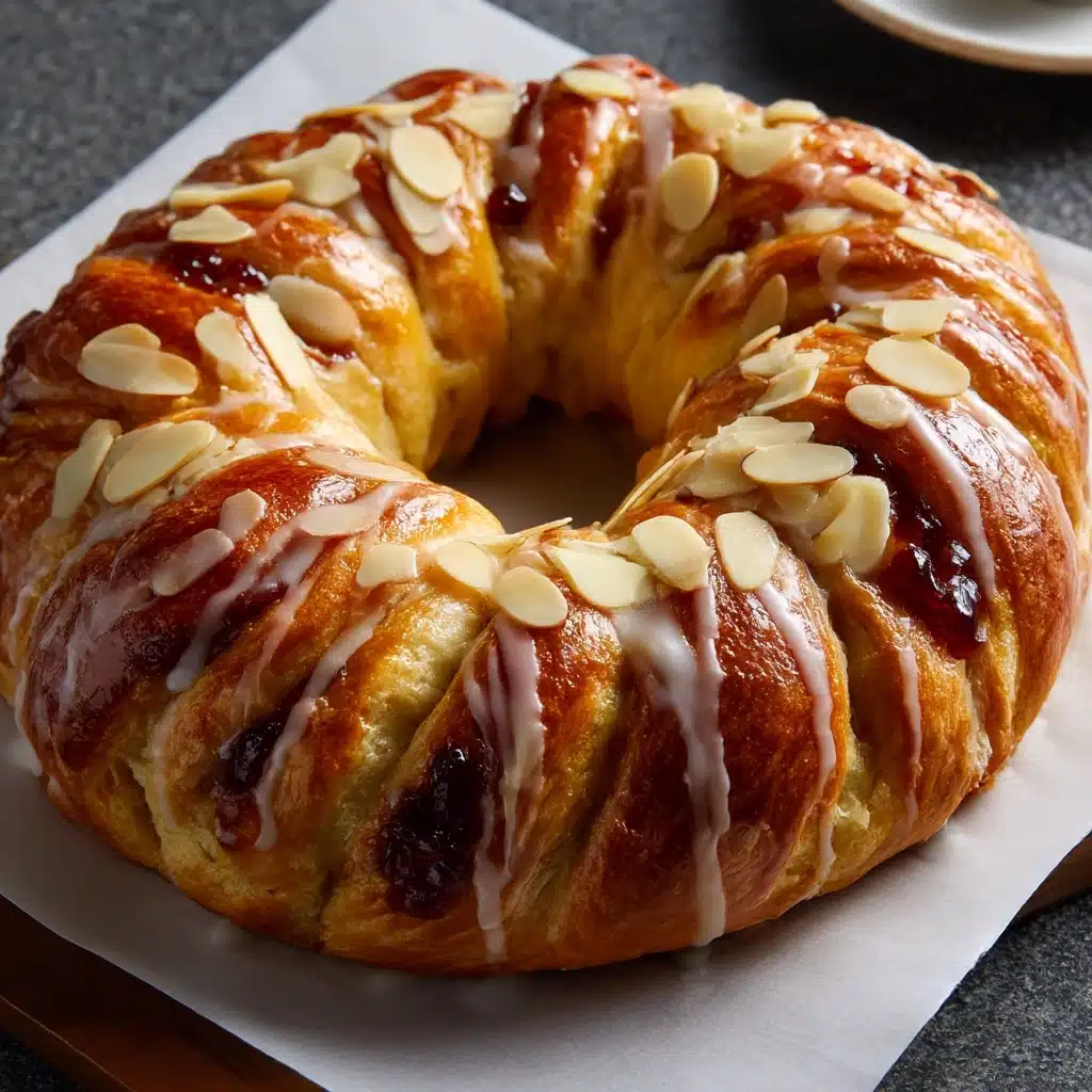 Christmas Tea Ring with Raspberry Cream Cheese Filling Recipe - Recipe Image