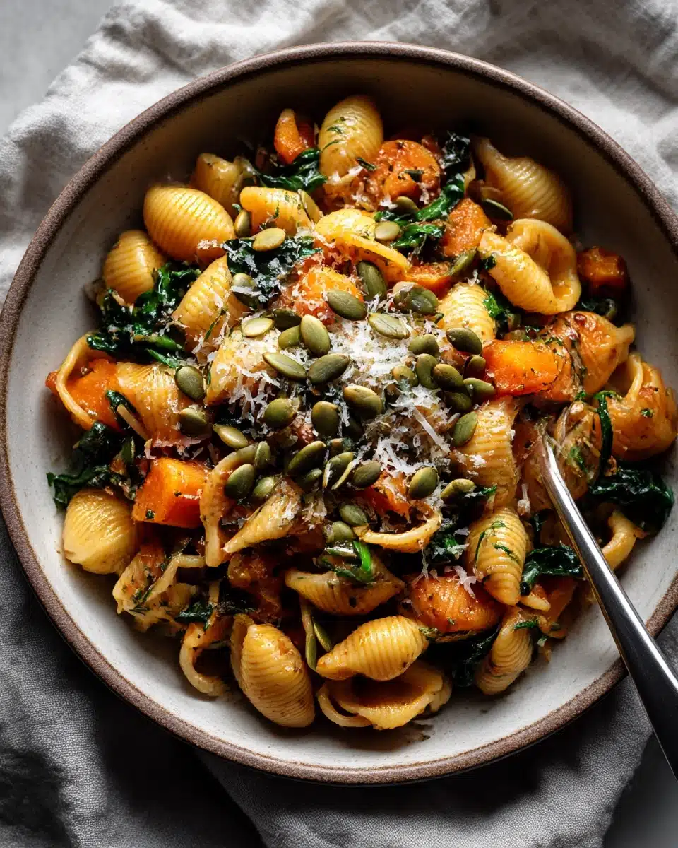 Creamy Parmesan Orecchiette with Butternut Squash and Broccolini Recipe