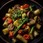 Farmers’ Market Pasta with Walnut Pesto Recipe