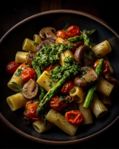 Farmers’ Market Pasta with Walnut Pesto Recipe