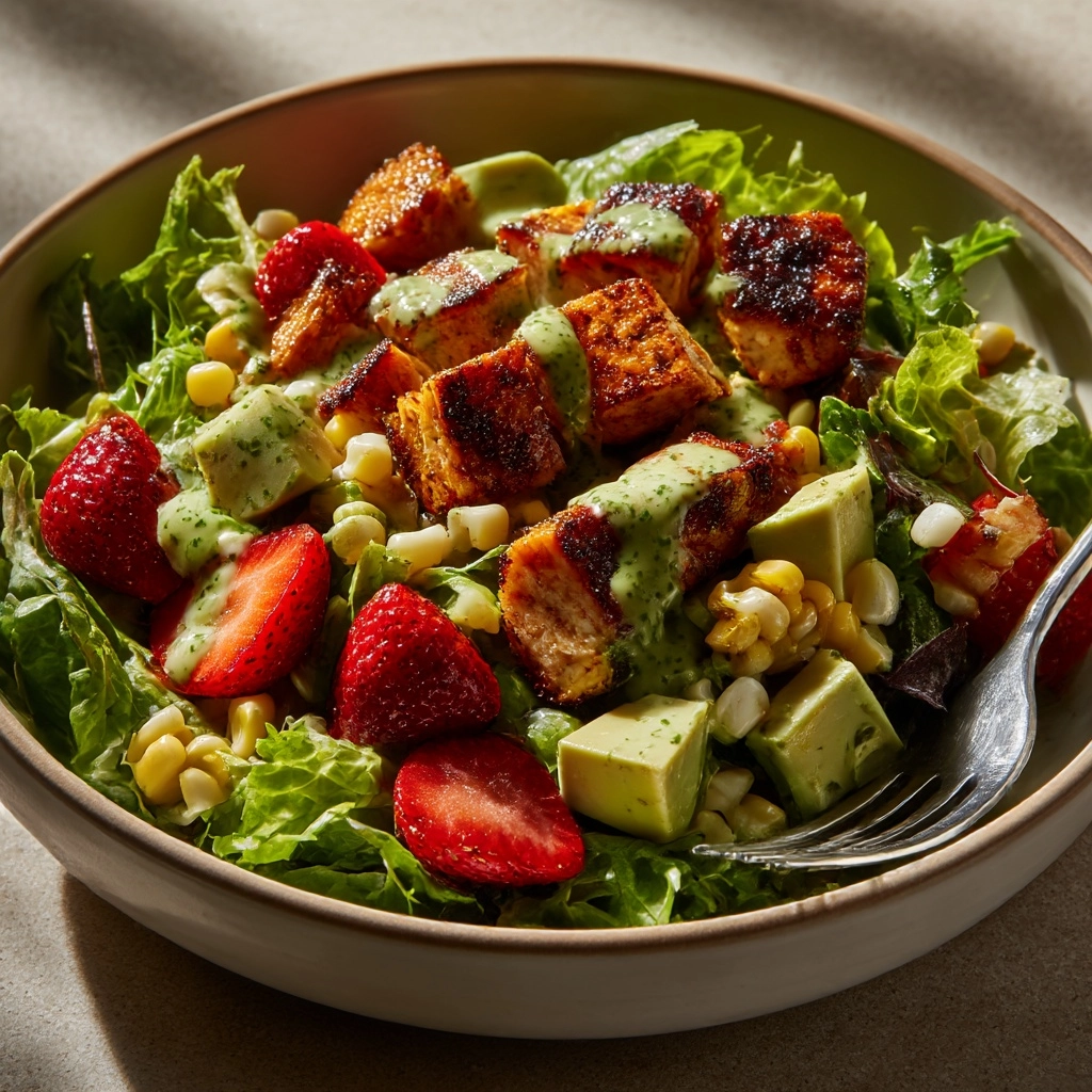Summer Chipotle Chicken Cobb Salad with Cilantro Vinaigrette Recipe - Recipe Image
